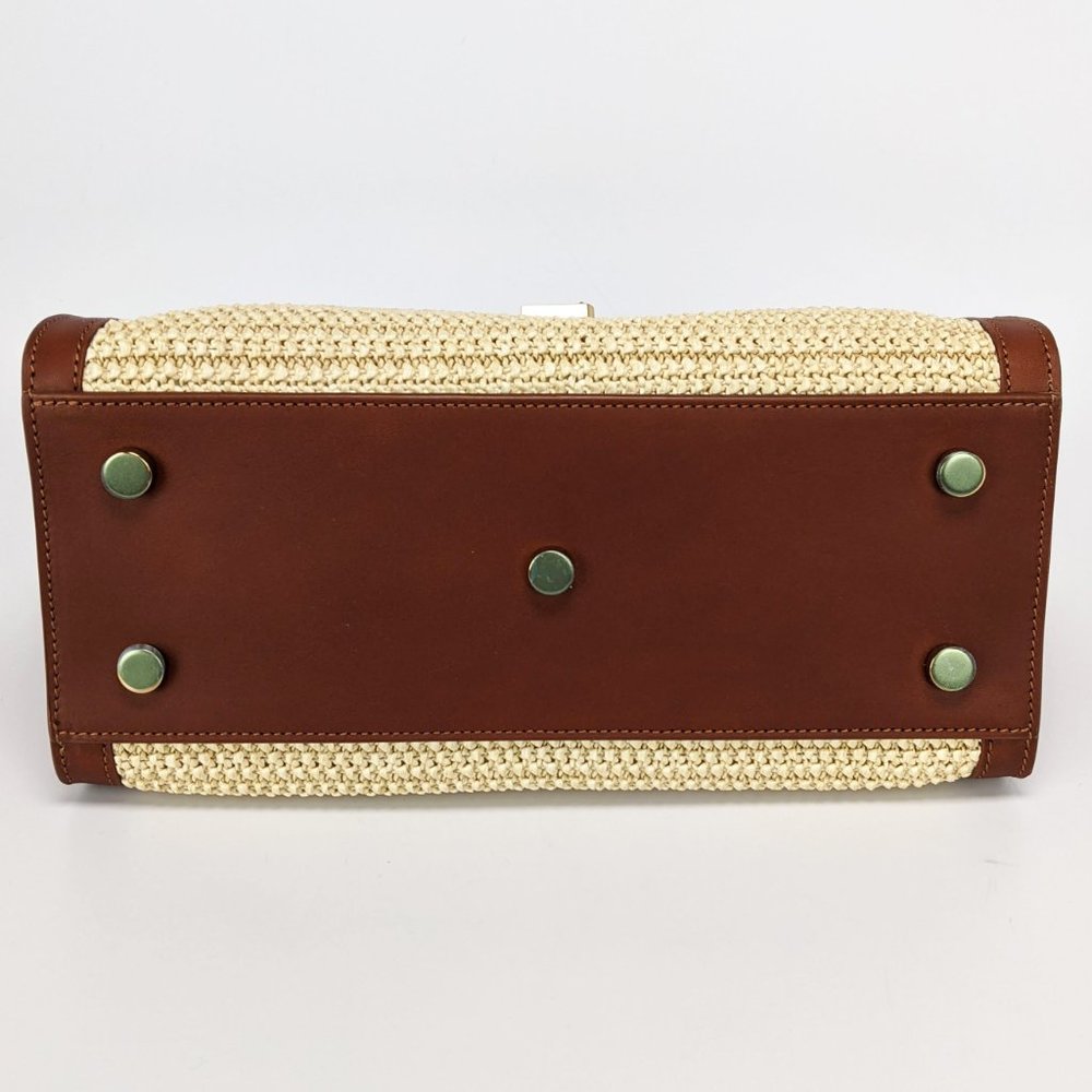SOLD Saint Laurent Monogram Downtown Raffia Cabas - Picture 3 of 8
